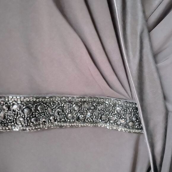 Aidan Mattox tuxedo wrap gown black - Picture 4 of 7